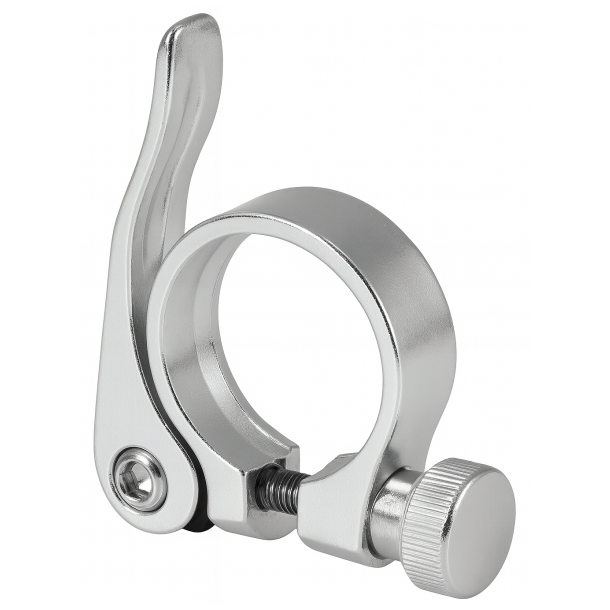 Sadelpindklemme 34,9 mm Kantaluminium med hurtigudlser - slv