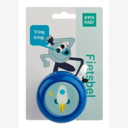 Cykelklokke til brn PexKids Raket - bl/hvid