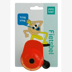 Cykelklokke til brn PexKids Pietje med gul eller rd kasket