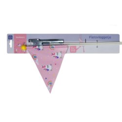 Cykelflag Pexkids Unicorn - pink med enhjrning print