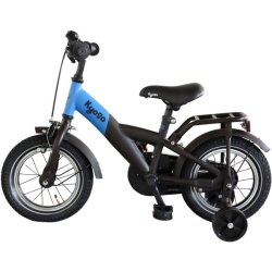 Kyoso X-Rider 12-tommer b�rnecykel med fodbremse, st�ttehjul - sort/bl�