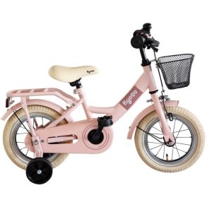 Kyoso Sparkle 12-tommer b�rnecykel med fodbremse, st�ttehjul - mat lyser�d