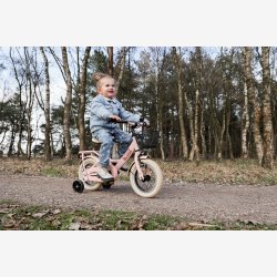 Kyoso Sparkle 12-tommer b�rnecykel med fodbremse, st�ttehjul - mat lyser�d