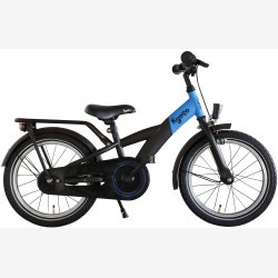 Kyoso X-Rider 16" drengecykel med fodbremse - sort/bl�
