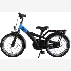 Kyoso X-Rider 16" drengecykel med fodbremse - sort/bl�