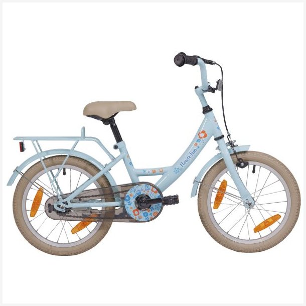 B�rnecykel 16" Bikefun Flower Fun, med fodbremse - bl�