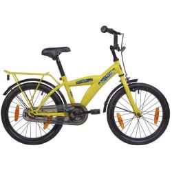 B�rnecykel Bikefun "No Rules" 18 tommer med fodbremse - sort/gul