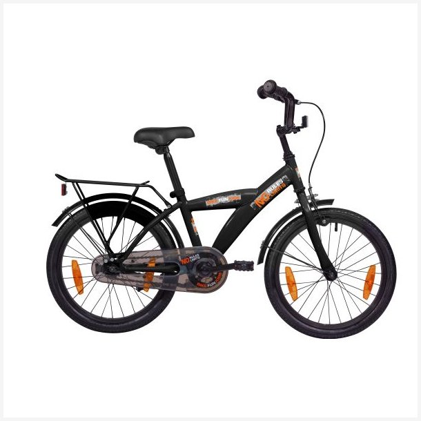B�rnecykel Bikefun "No Rules" 18 tommer med fodbremse - sort