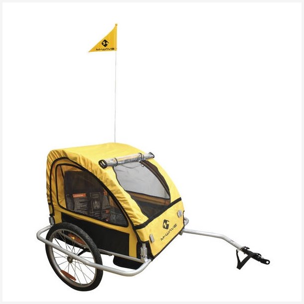 Brne- og bagagecykeltrailer M-Wave Kids Ride Easy med aluminiumsramme