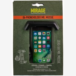 Telefonholder til cykel Mirage Zero-Six Mr. Mussie - justerbar 17-9 cm - sort