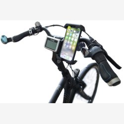 Telefonholder til cykel Mirage Zero-Six Mr. Mussie - justerbar 17-9 cm - sort