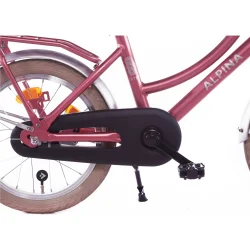 Alpina Cargo 16" pigecykel med fodbremse, frontlad - berry r�d