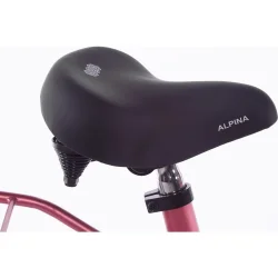 Alpina Cargo 18" pigecykel med fodbremse, frontlad - berry r�d