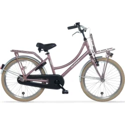 Alpina Cargo 20" pigecykel med fodbremse, frontlad - gammelrosa