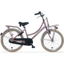 Alpina Cargo 20" pigecykel med fodbremse, frontlad - gammelrosa