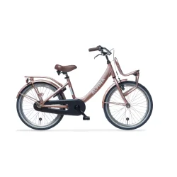 Alpina Clubb 22" pigecykel med fodbremse og frontlad - Rose Gold