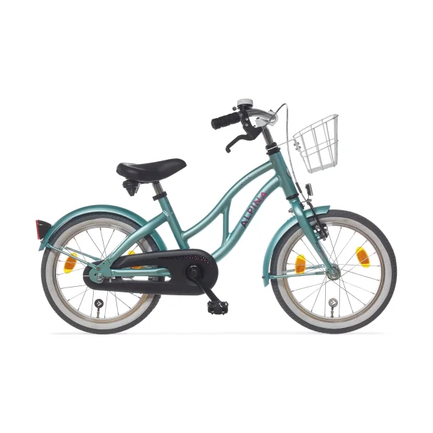 Alpina Ocean 16" pigecykel med fodbremse - soft bl�gr�n