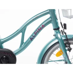 Alpina Ocean 18" pigecykel med fodbremse - soft bl�gr�n