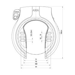 Axa ringls Victory - sort/gr - godkendt