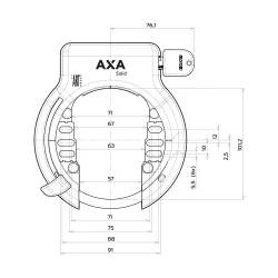 Axa Solid - godkendt ringl�s - sort, 20 stk.