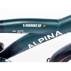 Alpina Yabber 18" drengecykel med fodbremse - m�rkegr�n/sort