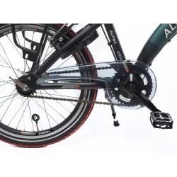 Alpina Yabber 22" drengecykel med fodbremse - m�rkegr�n/sort
