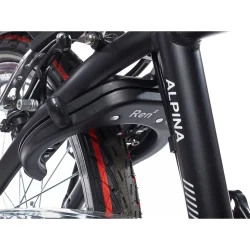 Alpina Yabber 22" drengecykel med fodbremse - m�rkegr�n/sort