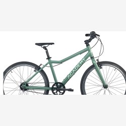 Letvgts alu 24 tommer cykel med remtrk, oliven grn