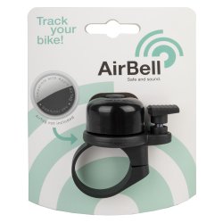 AirBell klokke M-Wave med AirTag holder 31,8mm - sort