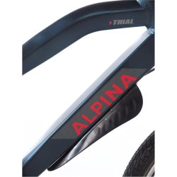 22" Alpina Trial drengecykel i aluminium, fuldt udstyret - petroleum m�rkebl�