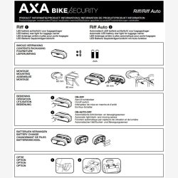 Baglygte AXA Riff batteri 50-80mm On/Off