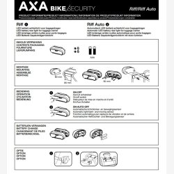 Axa baglygte Riff Steady Auto batteri 80mm