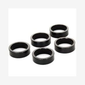 Taskeafstandsstykke Bag Spacer 1 tomme 10mm sort, 5 stk.