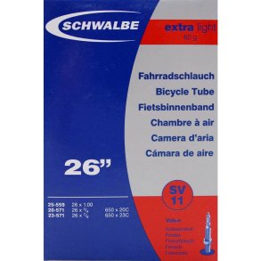 Schwalbe slange SV11 Ekstra lys 26 x 3/4 - 1,00 FV 40mm