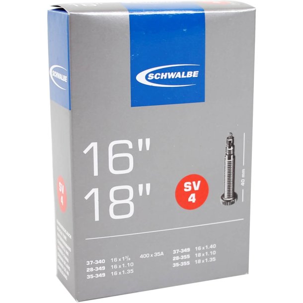 Schwalbe slange Sv4 16 x 1 3/8 - 18 x 1,35 FV 40mm