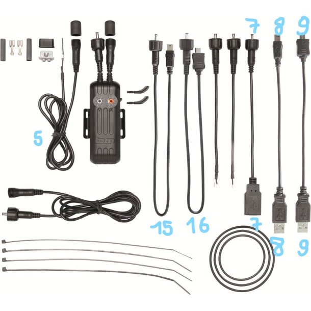 Busch &amp; Muller-kabel E-Work NR 15 runde til mini-USB