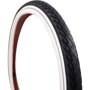 Deli Tire d�k SA-206 22 X 1,75 sort/hvid med refl.