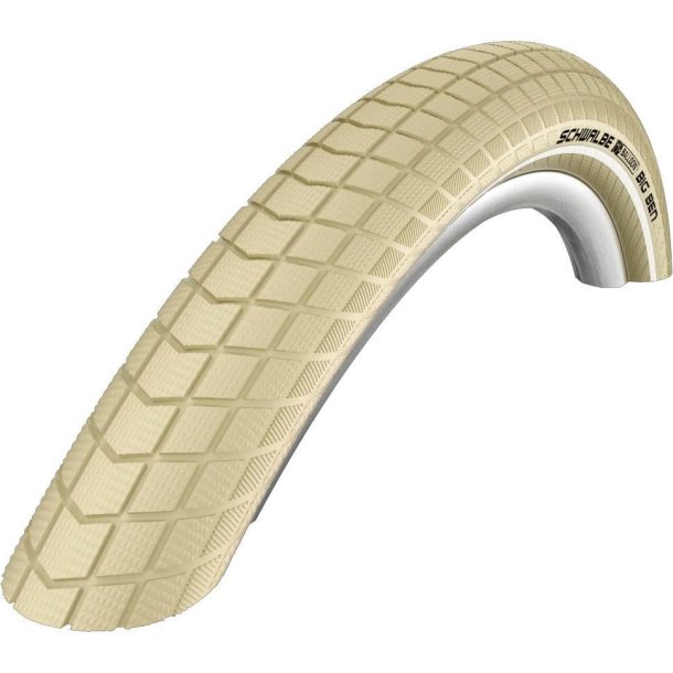 Schwalbe dæk Big Ben K-Guard 28 X 2,00 Cremehvid med refleks