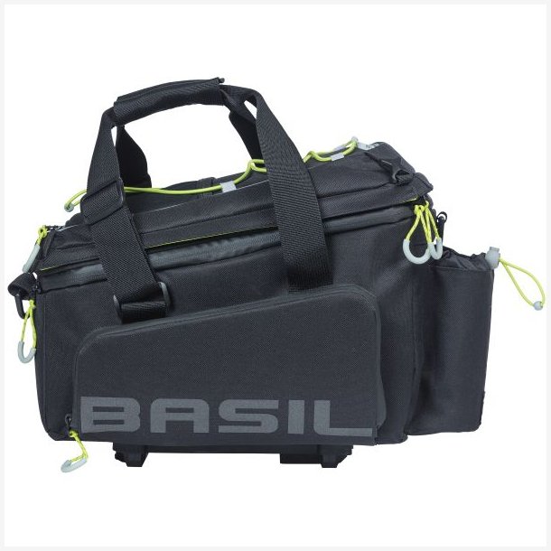 Trunkbag Basil Miles XL Pro MIK 9-36 liter 31 x 23 x 22 cm - sort lime, vandtt