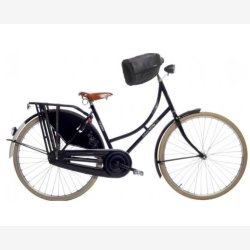 Styrluffer til cykel - Basil 38 x 23 x 2 cm - sort kunstlder, vandttte