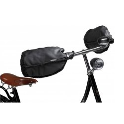 Styrluffer til cykel - Basil 38 x 23 x 2 cm - sort kunstlder, vandttte