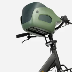 Kvisp hundekurv til cykel, med sele S - skovgrn