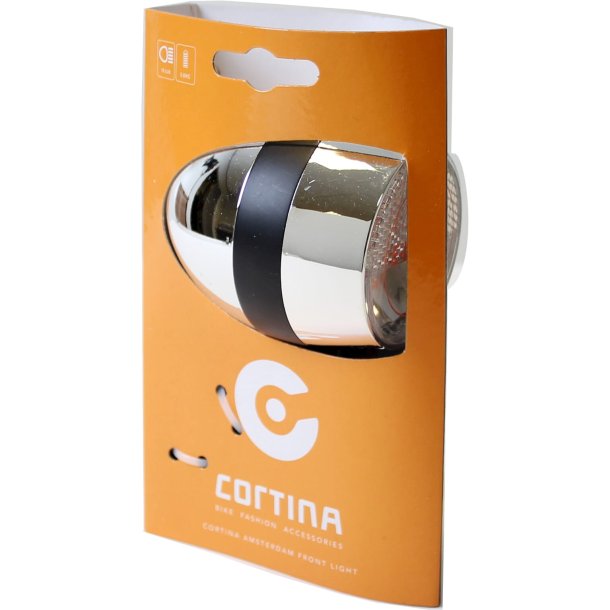 Cortina Koplamp Amsterdam E-Cykel Chrome