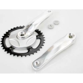 Kranks�t 38T 152 mm skivebremse aluminium s�lv
