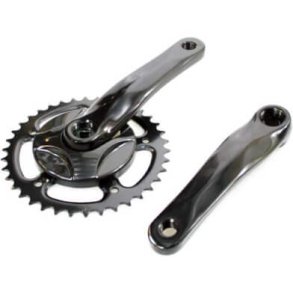 Kranks�t 38T 152 mm aluminium sort