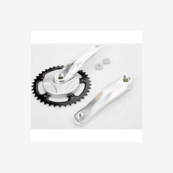 Kranksæt 38T 170 mm skive alu sølv