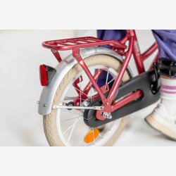 Alpina Cargo 18" pigecykel med fodbremse, frontlad - berry r�d