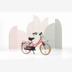 Alpina Cargo 18" pigecykel med fodbremse, frontlad - berry r�d