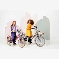 Alpina Cargo 20" pigecykel med fodbremse, frontlad - gammelrosa