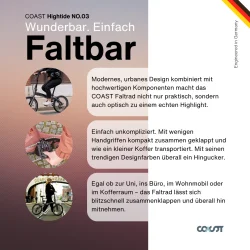 20" Foldecykel COAST Hightide 8-gear No. 03 - s�lv